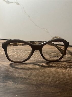 Authentic Chanel taupe Frames 3299 c.1484